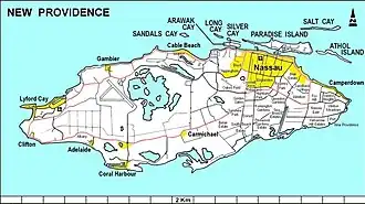 Kaart van New Providence