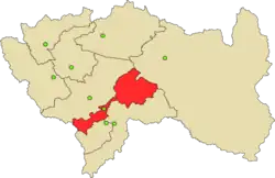 Locatie binnen de regio