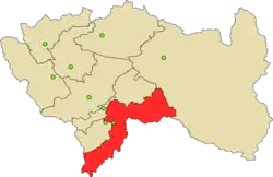 Locatie binnen de regio