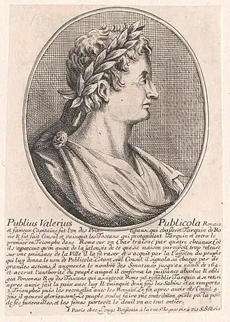 Gravure Publius Valerius Publicola