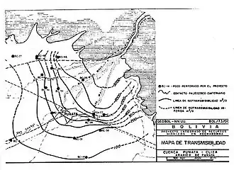 Fig. P4. De doorlatendheid en het watervoerend vermogen van de aquifer neemt af naar de voet van de puinwaaier.
