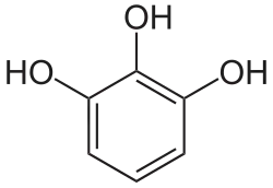 Structuurformule van pyrogallol