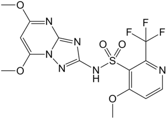 Structuurformule van pyroxsulam