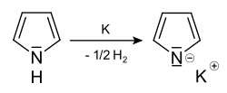 Deprotonering van pyrrool