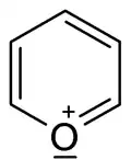 Structuurformule van het pyryliumion