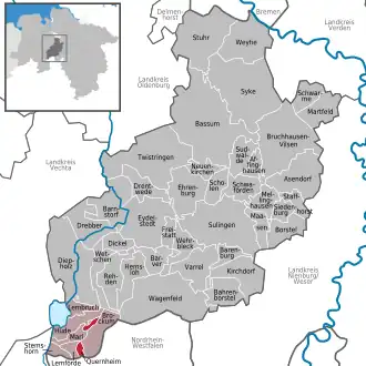 Kaart van Quernheim (Nedersaksen)