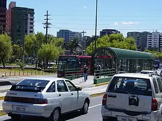 Bushalte in Quito