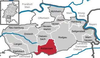 Kaart van Rödermark