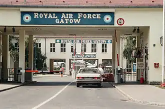 Royal Air Force Gatow Hoofdpoort in augustus 1983