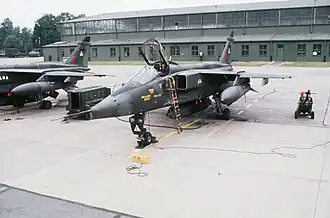 Een Sepecat Jaguar op RAF Wildenrath