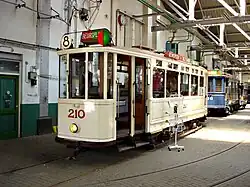 Delmez-motorwagen 210 van de Rotterdamse tram