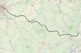 Spoorlijn Paris-Est - Mulhouse-Ville op de kaart