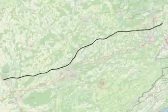 Hogesnelheidslijn Rijn - Rhône op de kaart