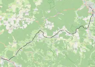 Spoorlijn Arches - Saint-Dié op de kaart