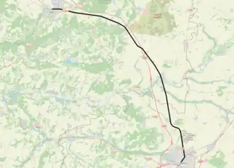 Spoorlijn Reims - Laon op de kaart