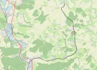 Spoorlijn Pompey - Nomeny op de kaart