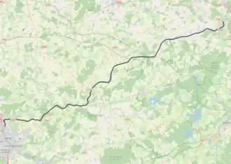 Spoorlijn Champigneulles - Sarralbe op de kaart