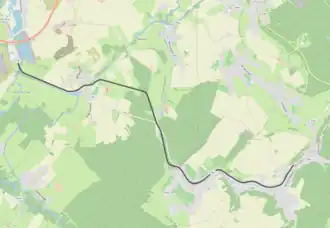 Spoorlijn La Forge - Vallerysthal op de kaart