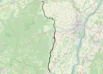 Spoorlijn Sélestat - Saverne op de kaart