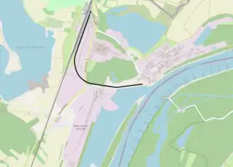 Spoorlijn Lauterbourg-Gare - Lauterbourg-Port-du-Rhin op de kaart