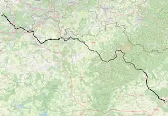 Spoorlijn Haguenau - Hargarten-Falck op de kaart