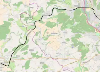 Spoorlijn Bouzonville - Dillingen op de kaart