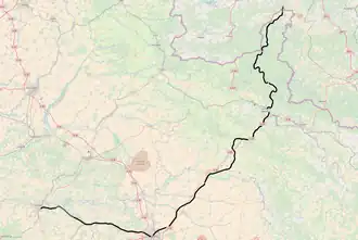 Spoorlijn Soissons - Givet op de kaart