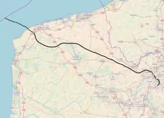 Hogesnelheidslijn Fretin - Fréthun op de kaart