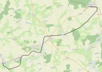 Spoorlijn Baroncourt - Audun-le-Roman op de kaart