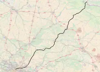 Spoorlijn La Plaine - Hirson en Anor op de kaart