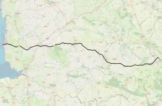 Spoorlijn Argentan - Granville op de kaart