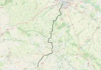 Spoorlijn Caen - Cerisy-Belle-Étoile op de kaart