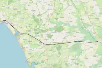 Spoorlijn Carentan - Carteret op de kaart