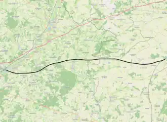 Hogesnelheidslijn Courtalain - Connerré op de kaart