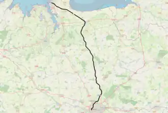 Spoorlijn Rennes - Saint-Malo-Saint-Servan op de kaart