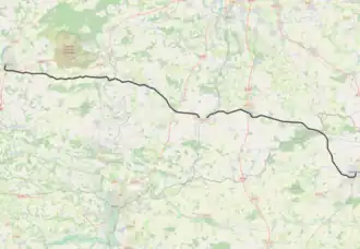 Spoorlijn Châteaubriant - Ploërmel op de kaart