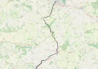 Spoorlijn Saint-Brieuc - Pontivy op de kaart