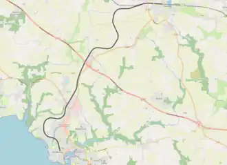 Spoorlijn Rosporden - Concarneau op de kaart