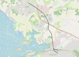 Spoorlijn La Baule-Escoublac - Guérande op de kaart