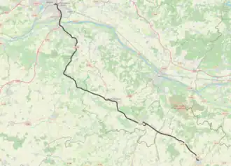 Spoorlijn Loudun - Angers-Maître-École op de kaart