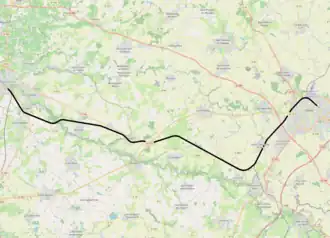 Spoorlijn Clisson - Cholet op de kaart