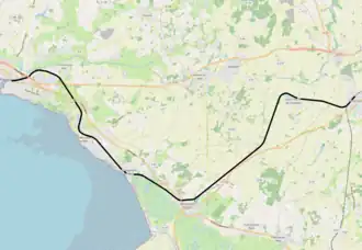 Spoorlijn Sainte-Pazanne - Pornic op de kaart