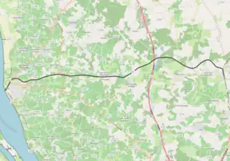 Spoorlijn Saint-Mariens-Saint-Yzan - Blaye op de kaart