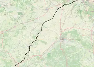 Spoorlijn Brétigny - La Membrolle-sur-Choisille op de kaart