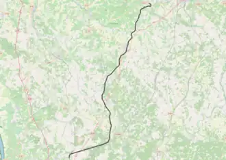 Spoorlijn Châteauneuf-sur-Charente - Saint-Mariens-Saint-Yzan op de kaart