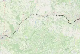 Spoorlijn Limoges-Bénédictins - Angoulême op de kaart