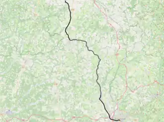 Spoorlijn Nexon - Brive-la-Gaillarde op de kaart