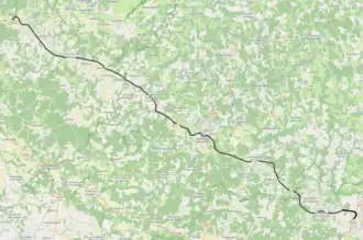 Spoorlijn Le Quéroy-Pranzac - Thiviers op de kaart