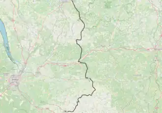 Spoorlijn Magnac-Touvre - Marmande op de kaart