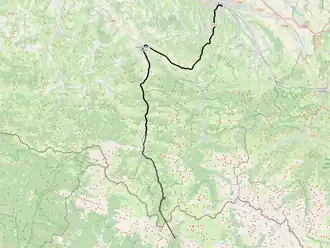 Spoorlijn Pau - Canfranc op de kaart